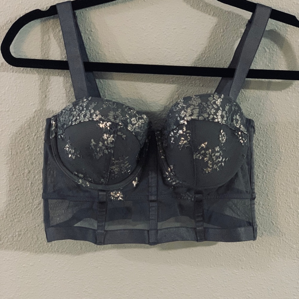 Grey Victoria’s Secret Cage Lingerie, 34C